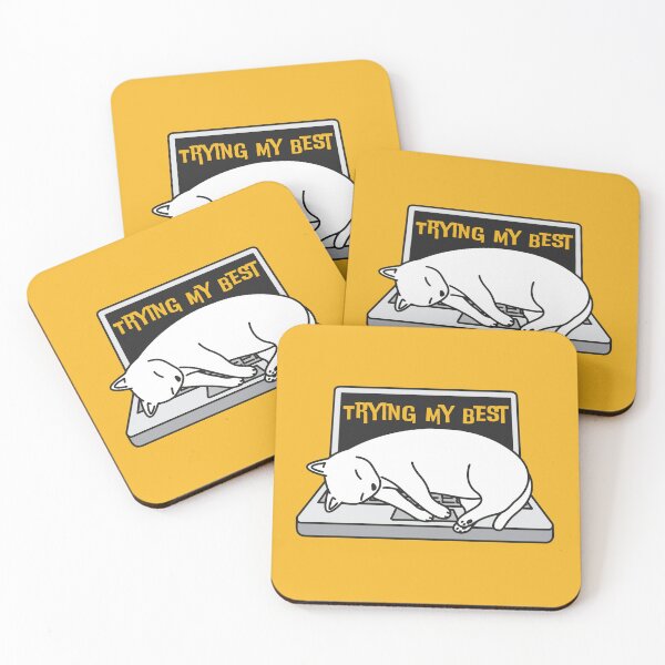 Item preview, Trying My Best Sleeping Cat designed and sold by Plot Twist Stories.