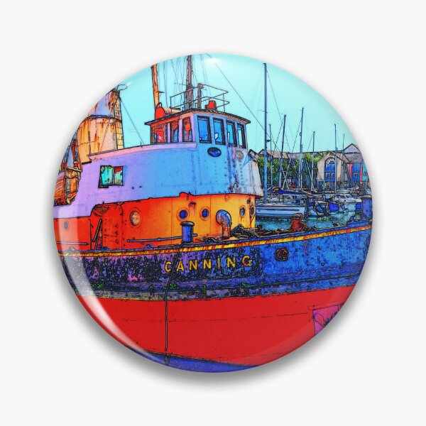 Item preview, Canning Boat Watercolour Swansea Wales designed and sold by santoshputhran.