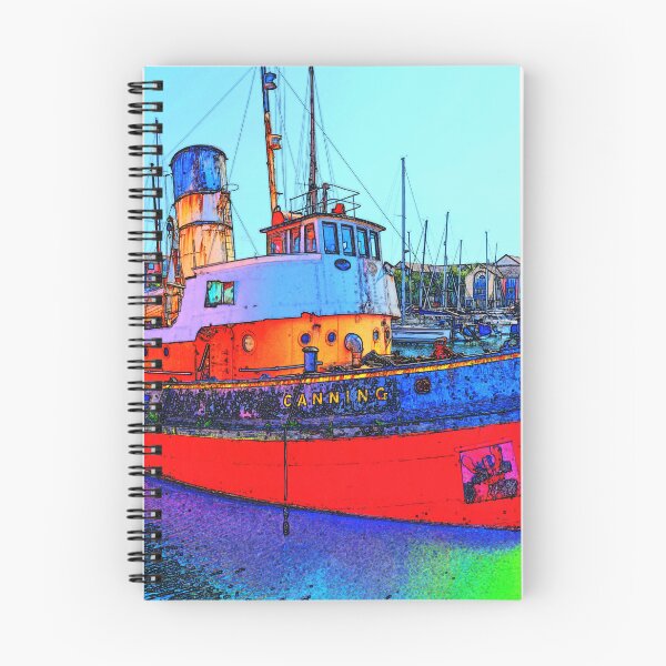 Item preview, Canning Boat Watercolour Swansea Wales designed and sold by santoshputhran.