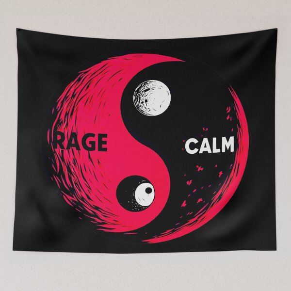 Item preview, Rage Calm Ying Yang designed and sold by SideKickCreates.
