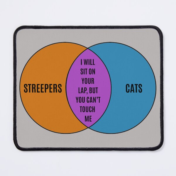 Item preview, Funny Cat Strippers Venn Diagram Lap Humor designed and sold by IvayloUzunov.