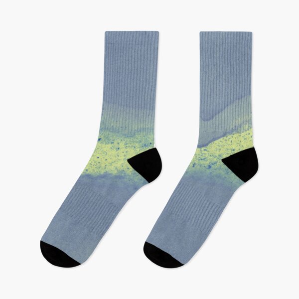 Item preview, Abstract dusty blue and yellow watercolor designed and sold by WhalesWay.