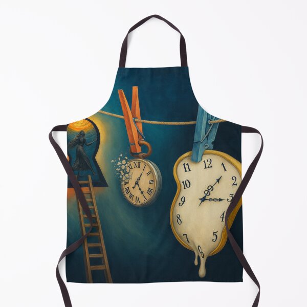 Item preview, Original Surreal Painting – Keyhole Dancer and Melting Time designed and sold by Malumaluu.