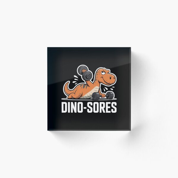 Item preview, Dino-Sores – Funny Dinosaur Gym Workout Pun Design designed and sold by Goodthreadz.