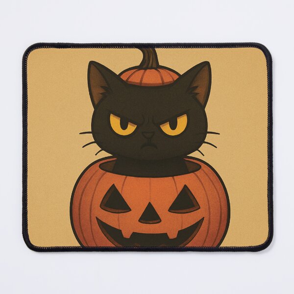 Item preview, Halloween Angry Cat in Pumpkin designed and sold by AZTRELIS.
