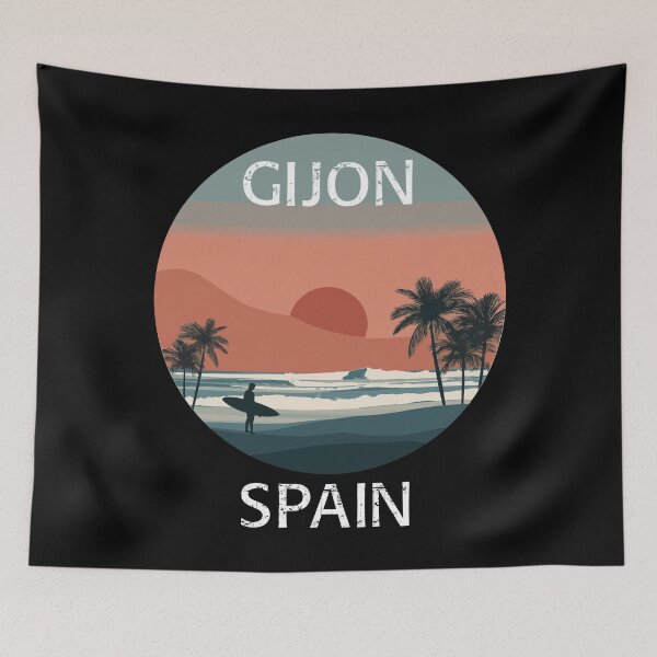 Item preview, Gijon - Spain (with White Lettering) designed and sold by VelvetRoom.