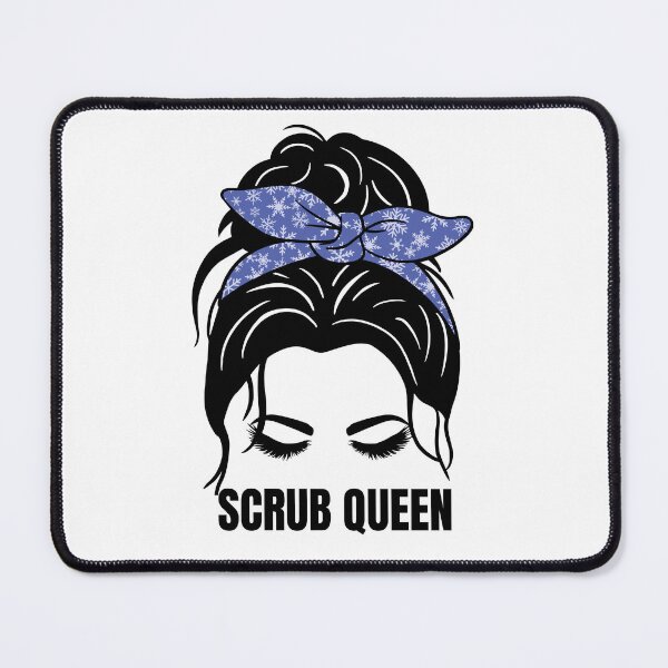 Item preview, Scrub Queen - Messy Bun Nurse Life T-Shirt Sticker designed and sold by Fig Tree Lane - Art &Tees.