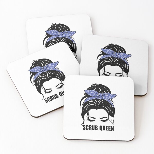 Item preview, Scrub Queen - Messy Bun Nurse Life T-Shirt Sticker designed and sold by Fig Tree Lane - Art &Tees.