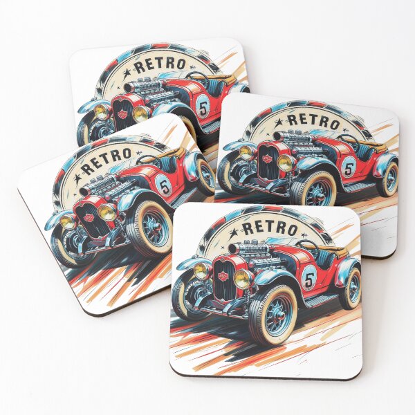 Item preview, Retro Car – Vintage Hot Rod Classic Automotive Design designed and sold by WovennDesigns.