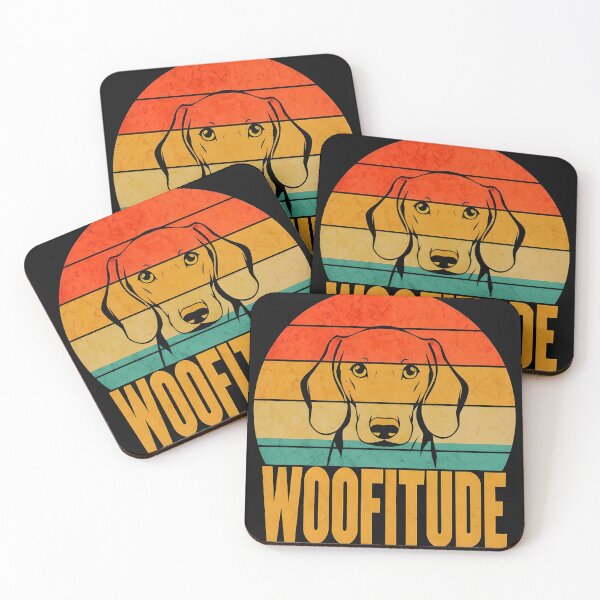 Item preview, Woofitude Dachshund – Retro Sunset designed and sold by FLARE.