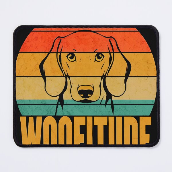 Item preview, Woofitude Dachshund – Retro Sunset designed and sold by FLARE.