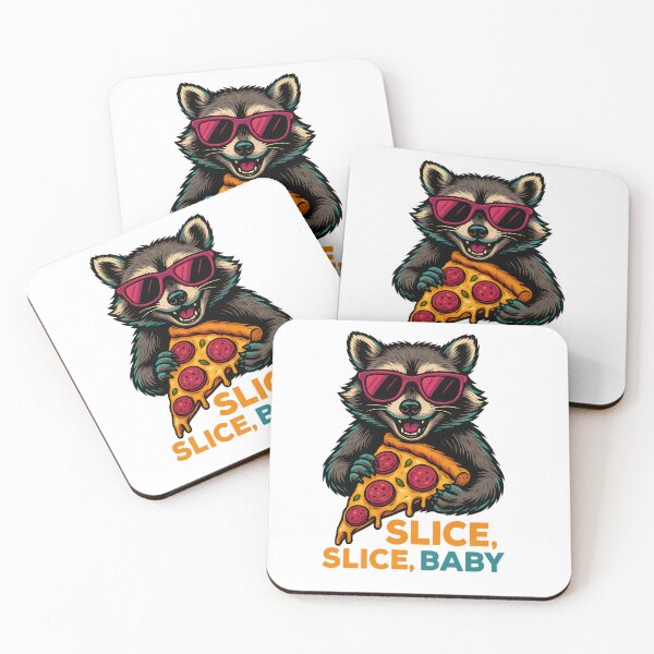 Item preview, Slice, Slice, Baby – Funny Raccoon Pizza Design designed and sold by VibeCircuit61.