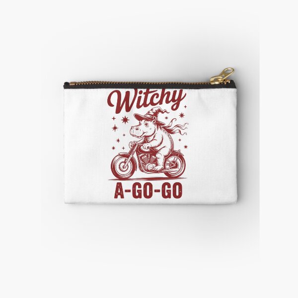 Item preview, Witchy A-Go-Go – Hippo Witch on a Motorcycle designed and sold by Belhbib Art ⭐⭐⭐⭐⭐.