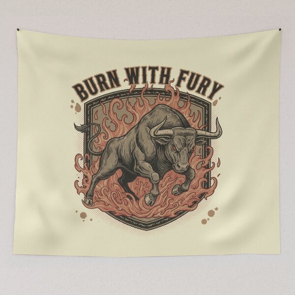 Item preview, Bull Burn With Fury designed and sold by EdvvinStudios.