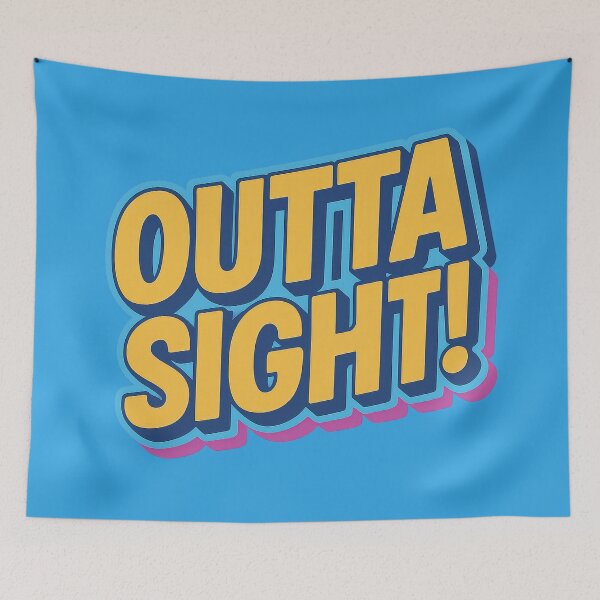 Item preview, Outta Sight Neon Retro Tee Shirt designed and sold by ArtComixHaven.