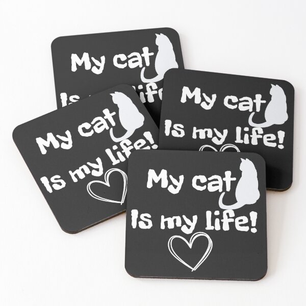 Item preview, My Cat Is My Life – Cute Cat Lover Quote Design designed and sold by Kyrolajn.