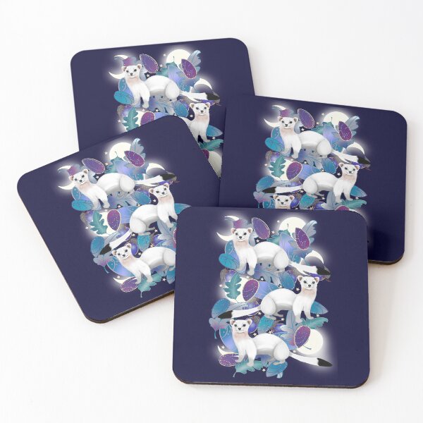 Item preview, Winter Least Weasels and White Moons designed and sold by nocturne-design.