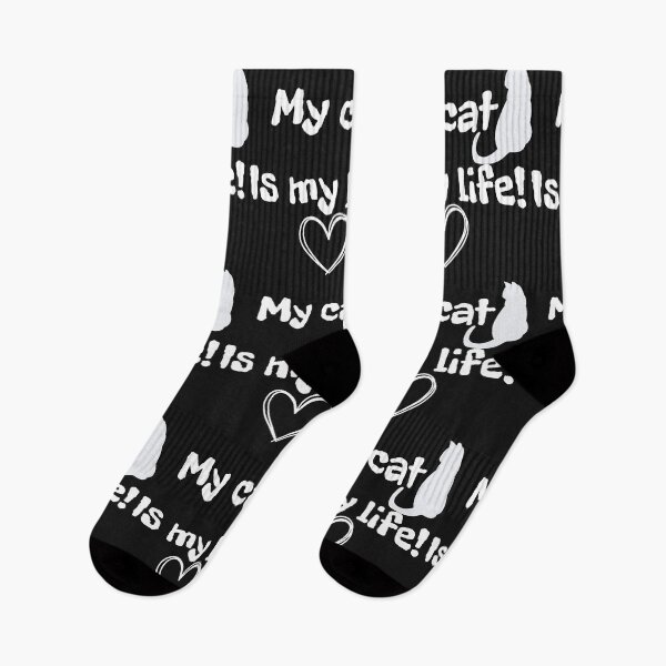Item preview, My Cat Is My Life – Cute Cat Lover Quote Design designed and sold by Kyrolajn.