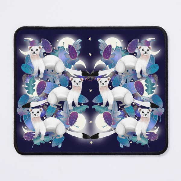Item preview, Winter Least Weasels and White Moons designed and sold by nocturne-design.