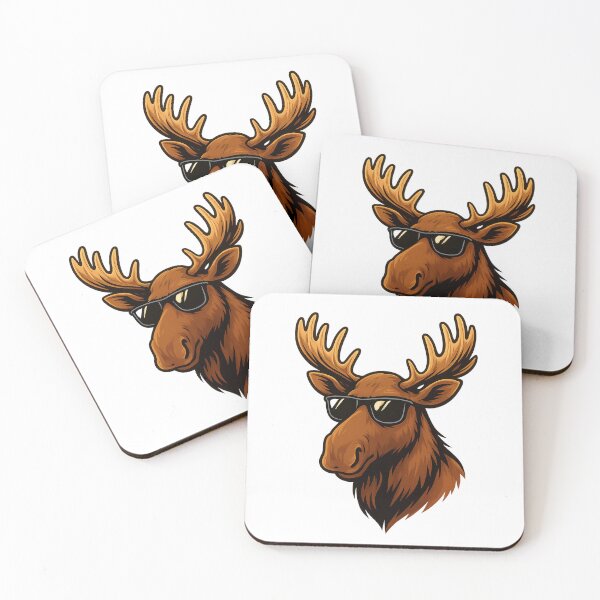 Item preview, Moose Wearing Sunglasses designed and sold by VelvetRoom.