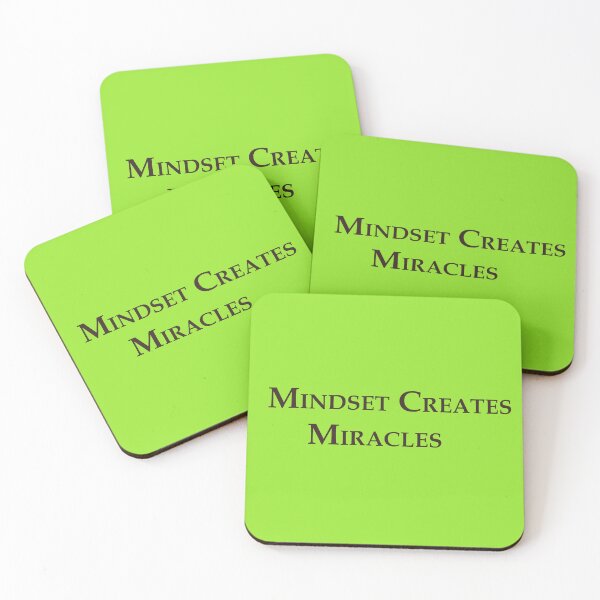 Item preview, Mindset Creates Miracles – Inspirational Quote Design designed and sold by ArtNestVerse.