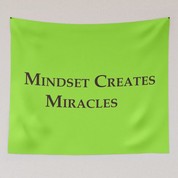 Item preview, Mindset Creates Miracles – Inspirational Quote Design designed and sold by ArtNestVerse.