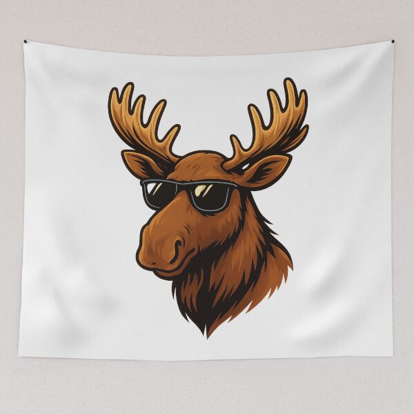 Item preview, Moose Wearing Sunglasses designed and sold by VelvetRoom.