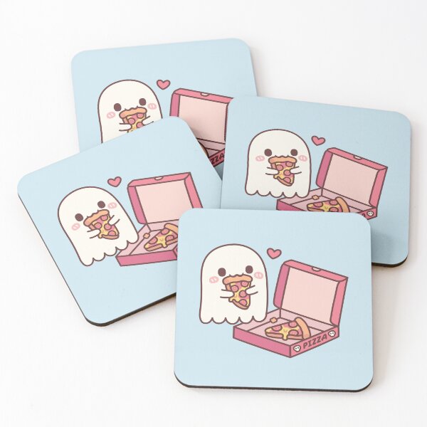 Item preview, Cute Ghost Eating Pizza Funny designed and sold by rustydoodle.