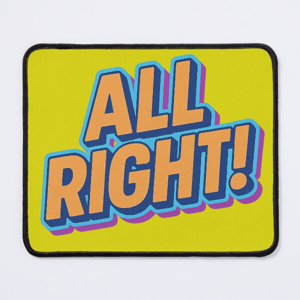 Item preview, All Right Neon Typography Tee Shirt designed and sold by ArtComixHaven.