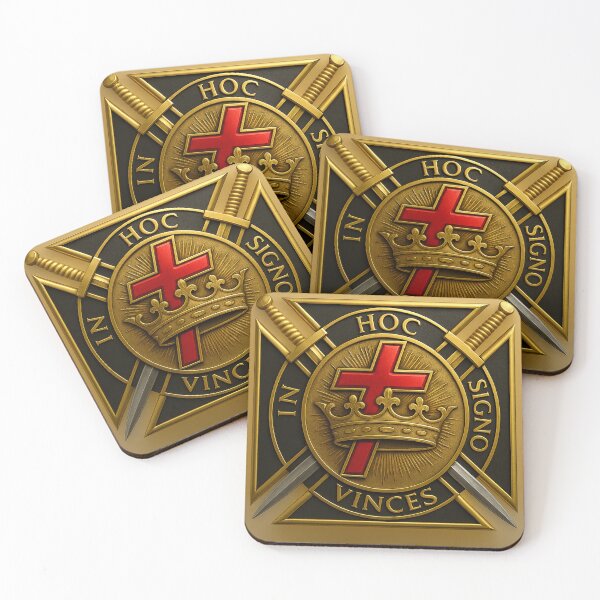 Item preview, In Hoc Signo Vinces Templar Cross Emblem designed and sold by historyandmore.