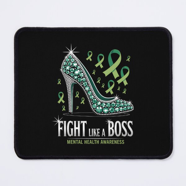 Item preview, High Heels Fight Like A Boss Mental Health Awareness designed and sold by WalshDrawnLaugh.