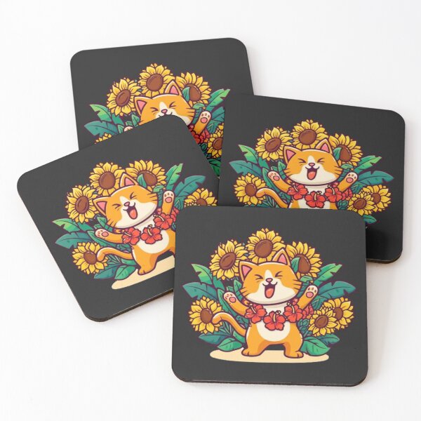 Item preview, Funny Cat Dancing Salsa | Kawaii Summer Animal Art designed and sold by ColorSplash123.