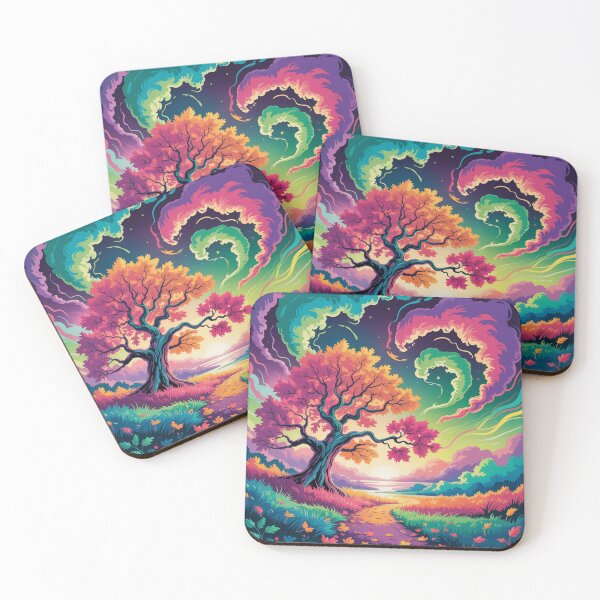 Item preview, Autumn landscape in psychedelic style. designed and sold by Lilashakti ⭐️ ⭐️ ⭐️ ⭐️ ⭐️.