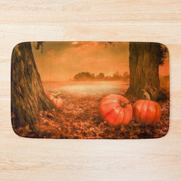 Item preview, Rustic Autumn Halloween Landscape Painting designed and sold by SideKickCreates.
