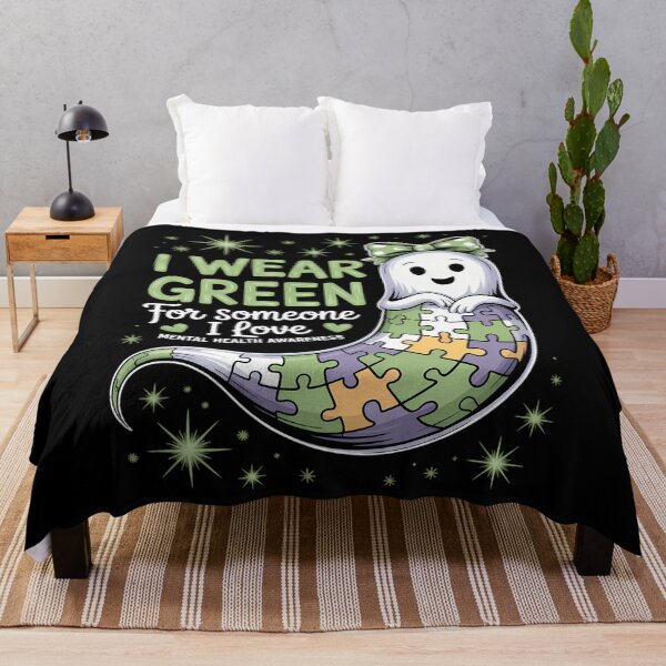 Item preview, I Wear Green For Someone I Love Mental Health Awareness designed and sold by WalshDrawnLaugh.