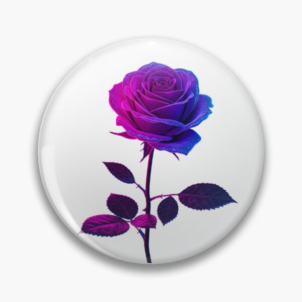 Artikelvorschau, Cyberpunk Neon Rose – Futuristische leuchtende Blume mit metallischen Blütenblättern in Pink, Lila und Blau entworfen und verkauft von PixelVibe782.