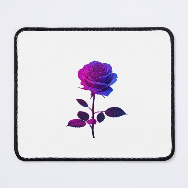 Item preview, Cyberpunk Neon Rose – Futuristic Glowing Flower with Metallic Petals in Pink, Purple, and Blue designed and sold by PixelVibe782.
