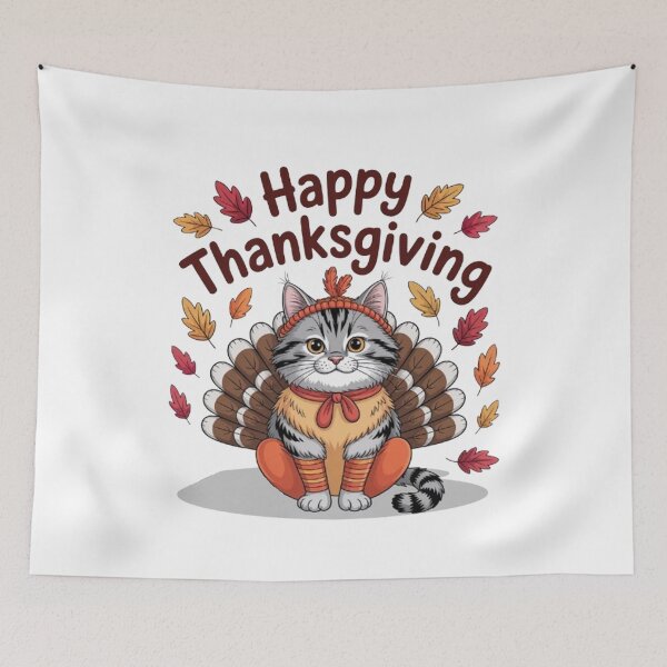 Item preview, Happy Thanksgiving Cat Turkey  designed and sold by BHMARTS.