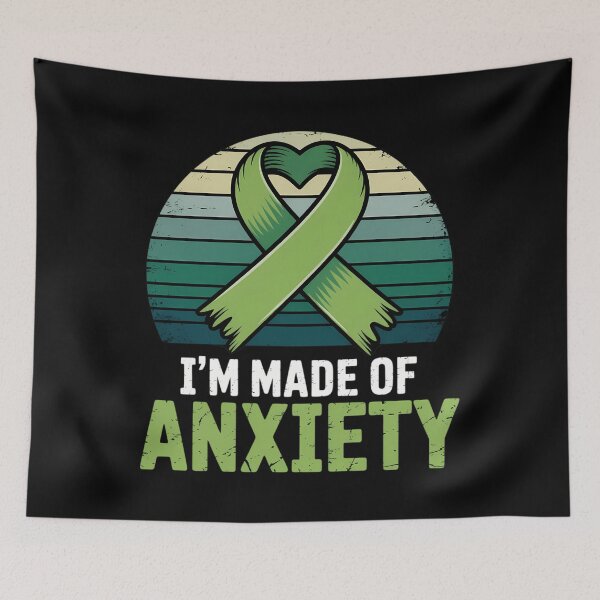 Item preview, Im Made Of Anxiety Green Ribbon Mental Health Awareness designed and sold by WalshDrawnLaugh.