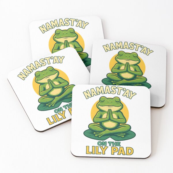 Item preview, Namast’ay on the lily pad – Funny yoga frog design designed and sold by VibeCircuit61.