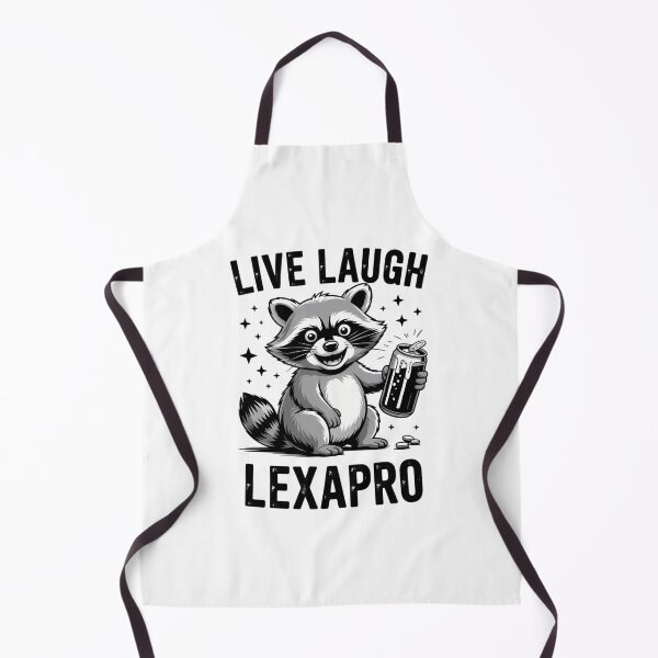 Item preview, Live Laugh Lexapro Mental Health Awareness Raccoon designed and sold by WalshDrawnLaugh.