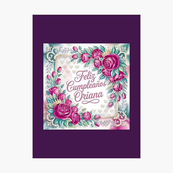 Item preview, Feliz Cumpleaos Oriana Rose Crown Birthday designed and sold by HunterxyDesigs.