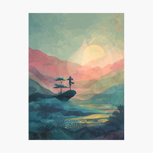 Item preview, Nature Yoga - Soothing Landscape designed and sold by MidArtForge.
