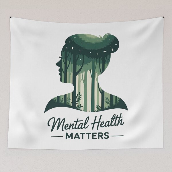 Item preview, Mental Health Matters Nature Mental Health Awareness designed and sold by WalshDrawnLaugh.
