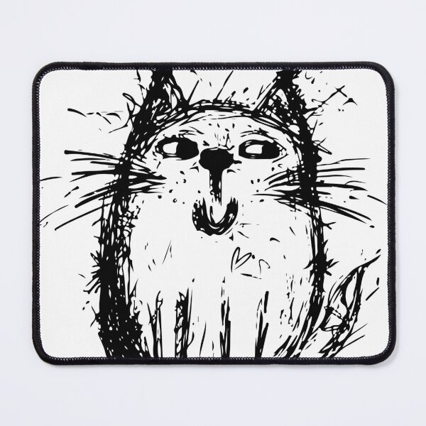 Item preview, Cute Cat Black and White designed and sold by ArtbyJulieAnne.