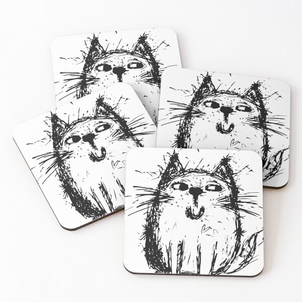 Item preview, Cute Cat Black and White designed and sold by ArtbyJulieAnne.