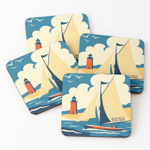 Item preview, Marthas Vineyard Travel Poster designed and sold by rogue-design.