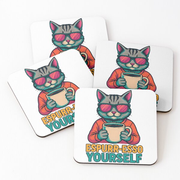 Item preview, Espurr-esso Yourself – Funny Coffee Cat Design designed and sold by VibeCircuit61.