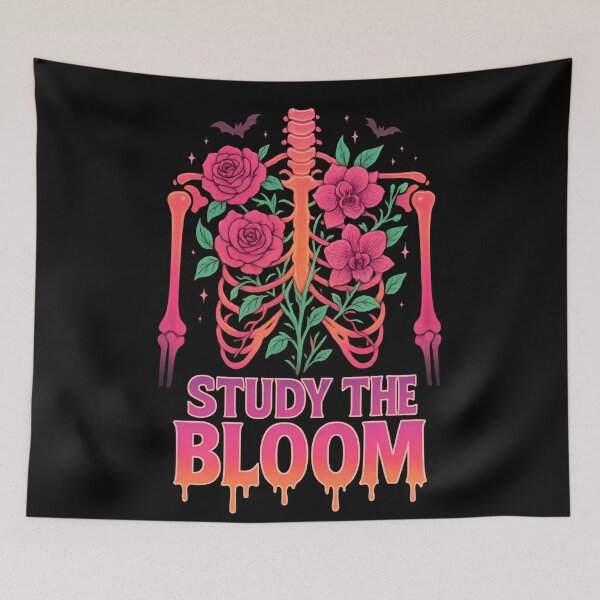 Item preview, Study the Bloom – Halloween Floral Skeleton - Floral Anatomy for Medical Students – Spooky Anatomy Roses  and Orchids  designed and sold by ClinicalHubs.