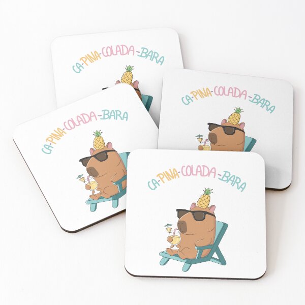 Item preview, Ca-pinacolada-bara – Tropical Capybara designed and sold by Mjs-Things.